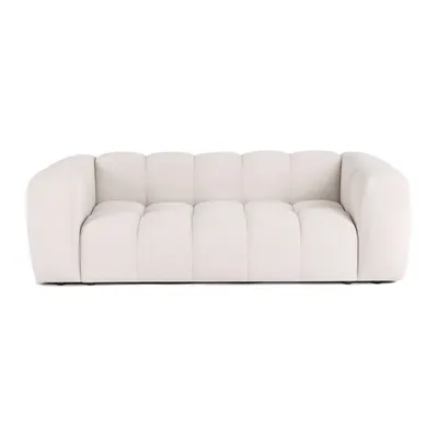 Canapea crem cu tapițerie din catifea 225 cm Cube – Bonami Selection