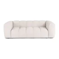 Canapea crem cu tapițerie din catifea 225 cm Cube – Bonami Selection