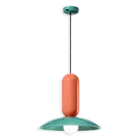 Lustra, lampa suspendata DECO PAU FINISH TUP - TURCHESE+ARANCIO POKÈ C2630