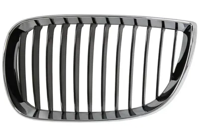 Grila radiator Stanga potrivit BMW 1 (E81), 1 (E87) 1.6-3.0 2004-2012 pana in 2007 - (deschis, crom/negru)