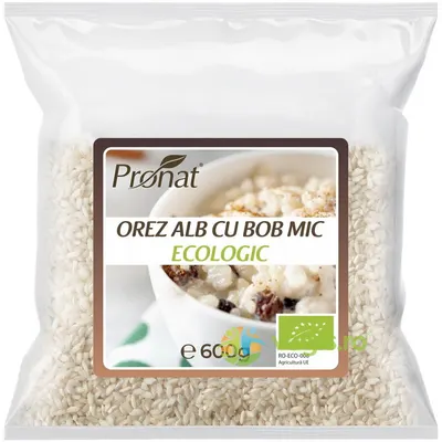 Orez Alb cu Bob Mic Ecologic/Bio 600g