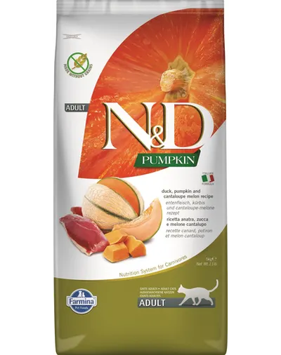 FARMINA N&D Pumpkin Cat Adult Hrana uscata pisici adulte, cu rata si pepene galben 5 kg