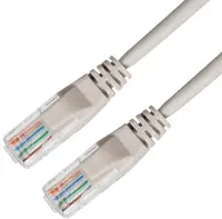 Cablu de rețea VCom - NP512B-5m, RJ45/RJ45, 10m, gri
