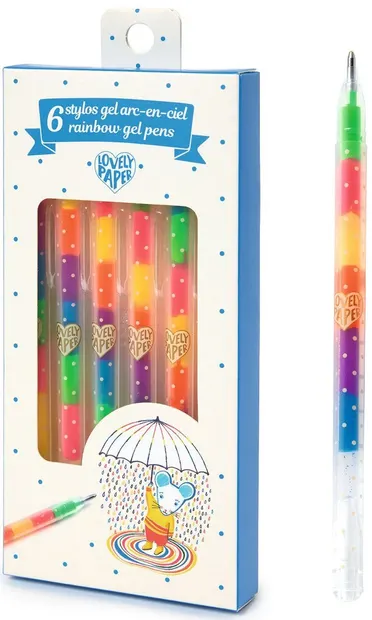 Set pixuri cu gel Djeco - Curcubeu, 6 buc