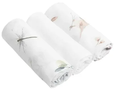 Scutece de muselină Sensillo - 70 х 80 cm, 3 buc, albe