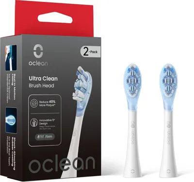 Vârfuri de rezervă Oclean - Ultra Clean, 2 bucăți, albe