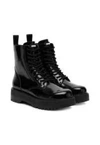 Ghete dama - piele ecologica - culoare negru