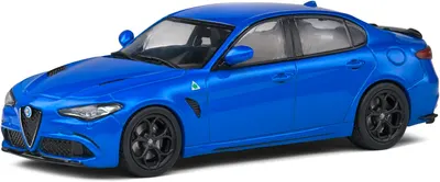 Model de colecționar SOLIDO Modern: Mașini - Alfa Romeo Giulia Quadrifoglio, Blue, 2019
