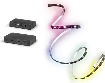 Iluminare smart Ledvance - bandă RGB, 5 m, negru
