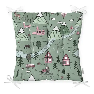 Pernă pentru scaun cu amestec de bumbac Minimalist Cushion Covers Village, 40 x 40 cm