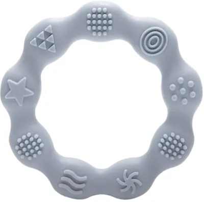 Dispozitiv de dentitie din silicon Lorelli Premium - Ring, Grey