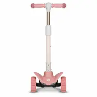 Trotineta Lionelo Timy Roz cu 3 roti LED, ghidon reglabil, pliabila, platforma antiderapanta, greutate suportata 50 kg, varsta 3 ani+
