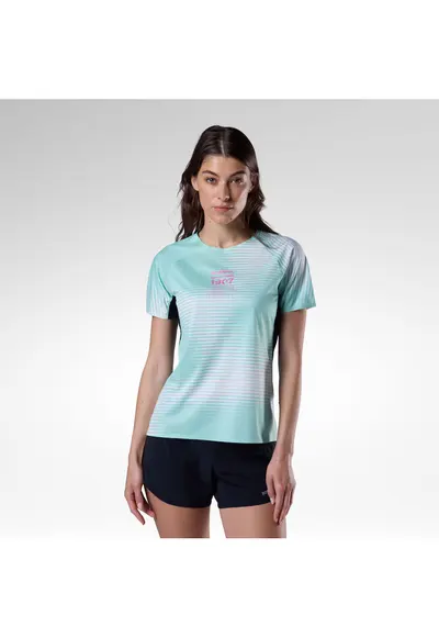 Tricou dama W SAPA ULTRA TEE - albastru deschis cu alb - Alb/Albastru deschis