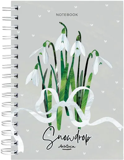Caiet spiralat Drasca Spring Flowers - Ghiocel, A5, 120 coli