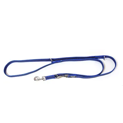 Lesa antiderapanta, albastra, dublu ajustabila, 2 carabine, lungime 2.2 m, pentru caini cu greutate de pana la 50 kg