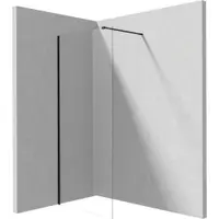 Paravan dus walk-in sticla securizata 120x195 cm negru mat Deante Prizma