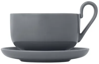 Set 2 cești de ceai Blomus - Ro, 230 ml, gri
