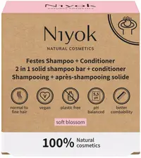 Niyok Șampon și balsam solid 2 în 1 Soft Blossom, 80 g