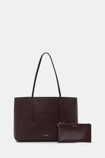 Calvin Klein geantă shopper pentru femei cu imitație de piele