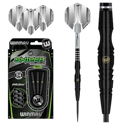 Set Darts Steel Winmau Sniper Black 90% wolfram