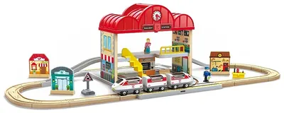 Set de joacă Hape International - Set cale ferată, 40 buc