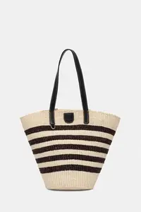 Weekend Max Mara geantă de plajă pentru femei împletită AGENNAIO
