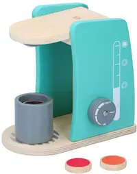 Marionetă de jucărie din lemn - Aparat de cafea