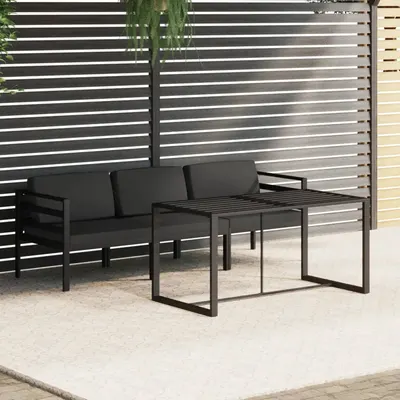 Gossi set mobilier de gradina cu perne, 4 piese, antracit, aluminiu