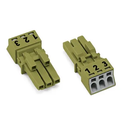 Socket; 3-pole; Cod. B; 1,50 mm²; light green