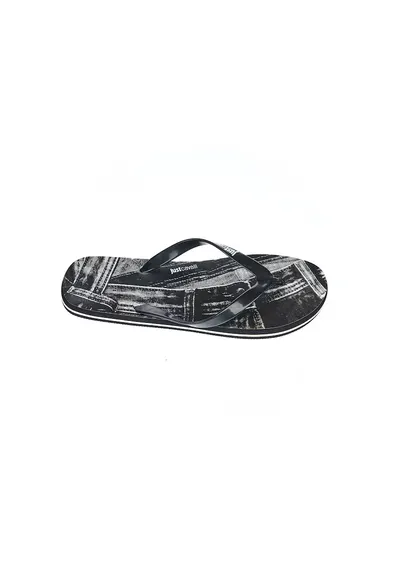 Papuci fli-flop cu logo - Negru