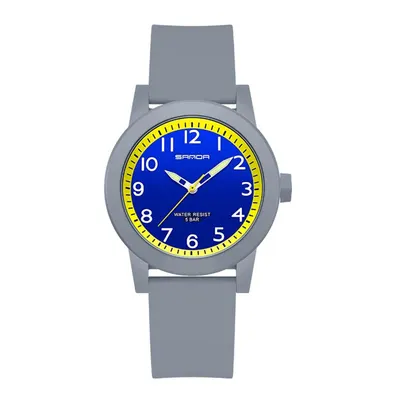 Ceas Copii Sanda 3221 Albastru-Gri - Design Sport, Analog, Funcții Multiple, Rezistent la Apă 5ATM