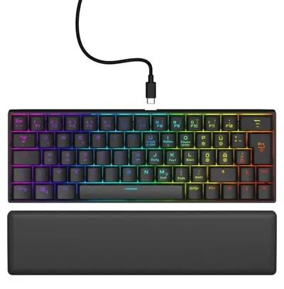 Tastatură mecanică Hama - uRage Exodus 760, Outemu Red, RGB, neagră