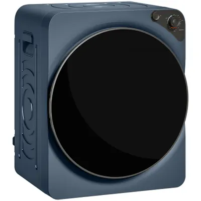 HOMCOM Uscător cu evacuare compact, uscător electric 1000 W 5 Kg, 5 moduri de uscare, cuvă din oțel inoxidabil, albastru | Aosom Romania