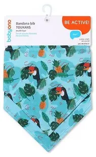 Bavetă-banderolă BabyOno - Be Active, 2 bucăți, Toukans