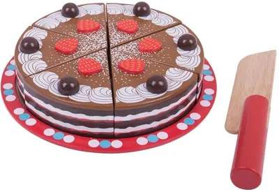 Jucarie din lemn Bigjigs -Tort de ciocolata