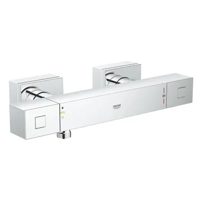 Baterie de dus cu termostat Grohe Grohtherm Cube 34488000, montare pe perete, limitator de temperatura, Crom
