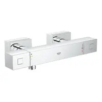 Baterie de dus cu termostat Grohe Grohtherm Cube 34488000, montare pe perete, limitator de temperatura, Crom