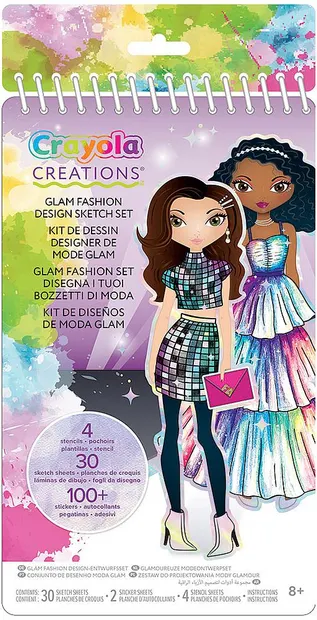 Set creativ Crayola Creations - Glam Fashion, cu abțibilduri