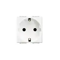 Priza standard german, cu borne automate, 2 P+N, 16A, living light, 2 module, alb, BTICINO