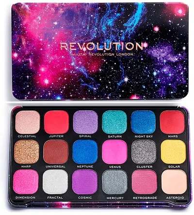 Makeup Revolution Forever Flawless Paletă de farduri de pleoape Constellation, 18 culori