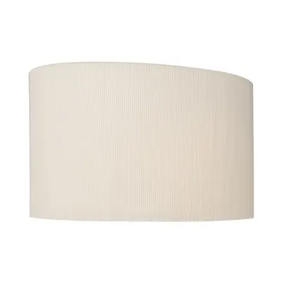 Abajur Luigi Cream Cotton Oval Shade 36.5cm