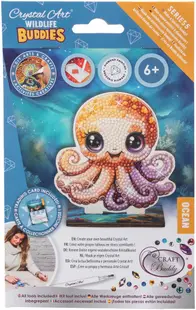 Set de broderie cu diamante Craft Buddy - Crystal Art Buddies: Caracatiță, 7 piese