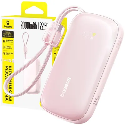 Powerbank 20000mAh 22.5W Baseus încărcare rapidă USB-C USB-A 2-în-1