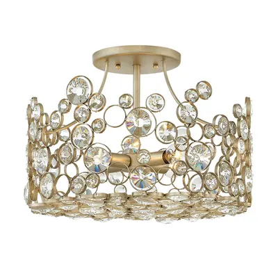 Corp de iluminat decorativ pentru exterior, Anya 4 Light Semi Flush Mount