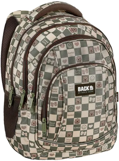Ghiozdan școlar BackUp 8 A - Cute Checkered,cu 4 compartimente