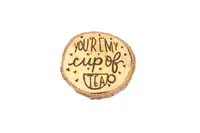 Suport de pahare, din lemn reciclat - "You're my cup of tea"