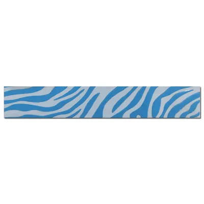 Brau decorativ faianta baie / bucatarie Crocodile Blue 6.5 x 25