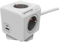 Divizor DesignNest - PowerCube Extended 10435, 4 prize , USB, 1.5 m, alb