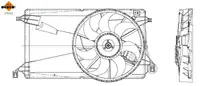 Ventilator radiator (cu carcasa) potrivit FORD C-MAX, FOCUS C-MAX, FOCUS II, FOCUS II KOMBI 1.4-2.0LPG 10.03-09.12