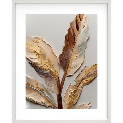 Tablou cu ramă imprimat 40x50 cm Golden Strelitzia – Styler